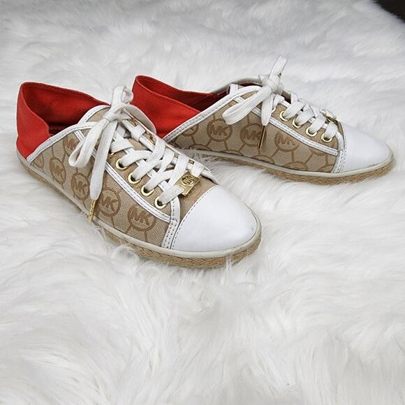 Michael Kors Size 6 Kristy Slide Logo Espadrille Sneakers - Picture 1 of 10